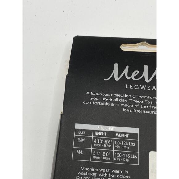 MEMOI Women's Scallop Shell Beige Super Dots Sheer Pull-On Tights SZ M/L - Picture 7 of 8